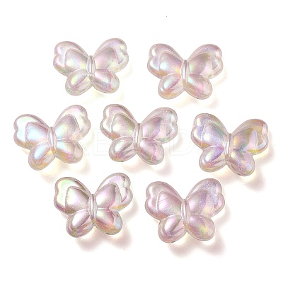UV Plating Luminous Transparent Acrylic Beads OACR-P010-11B-1