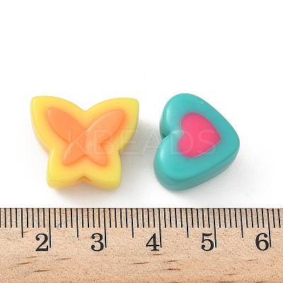 Opaque Resin Beads & Pendants RESI-XCP0001-10-1
