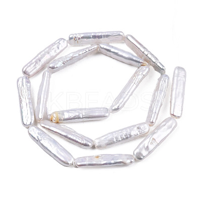 Natural Baroque Pearl Keshi Pearl Beads Strands PEAR-N021-14-1