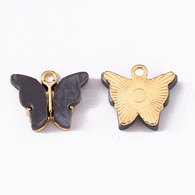 Alloy Acrylic Pendants ENAM-R136-01J-1