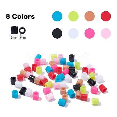 480Pcs 8 Colors PE DIY Melty Beads Fuse Beads Refills DIY-YW0003-22-1
