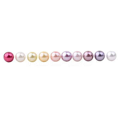 1 Box 8mm 230pcs Multicolor Glass Pearl Round Beads Tiny Satin Luster Loose Beads Assortment Mix Lot for Jewelry Making HY-PH0004-8mm-01-B-1