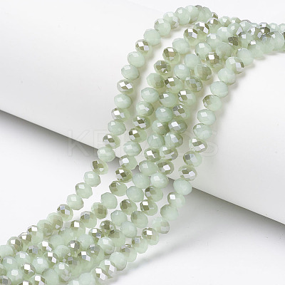 Electroplate Glass Beads Strands EGLA-A034-J4mm-E04-1