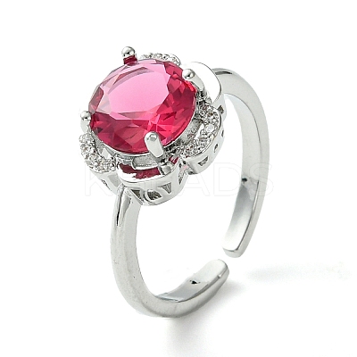 Bass Micro Pave Cubic Zirconia Ring RJEW-Z033-19B-1