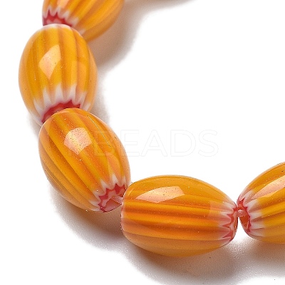 Handmade Millefiori Lampwork Beads Strands LAMP-F035-12J-1