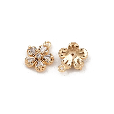 Brass Micro Pave Cubic Zirconia Pendants KK-K407-16G-1