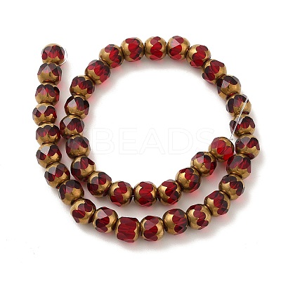 Transparent Electroplate Glass Beads Strands GLAA-G098-01D-1