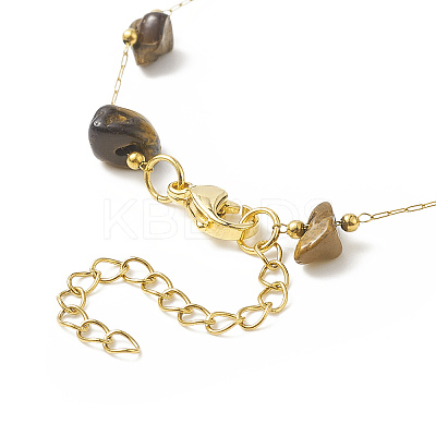 Natural Mixed Gemstone Chips Beaded Bracelet BJEW-JB09941-1