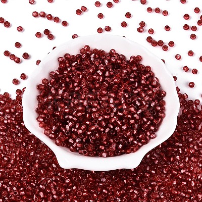 Silver Lined Glass Seed Beads SEED-T007-18A-14-1