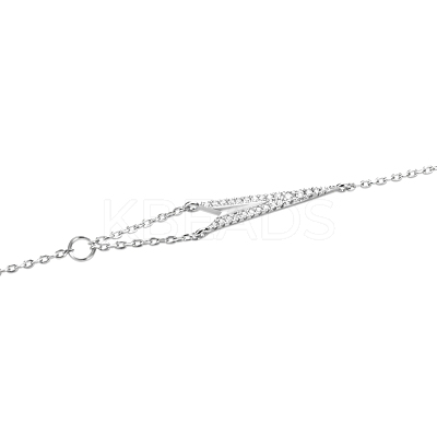 Fashion 925 Sterling Silver Cubic Zirconia Cupid/Cherub's Arrow Bracelet TS-B304-S-1