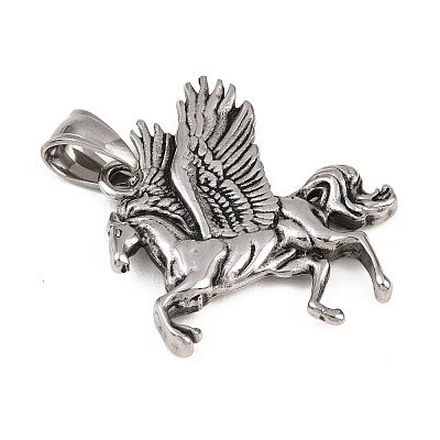 304 Stainless Steel Pendants STAS-C164-02AS-1
