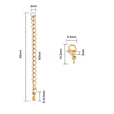 Stainless Steel Chain Extender STAS-CJ0001-183G-1