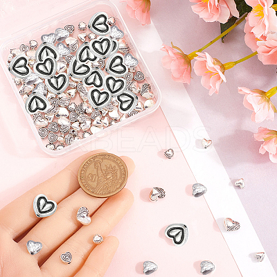 Alloy Beads Heart FIND-SP0002-19A-1