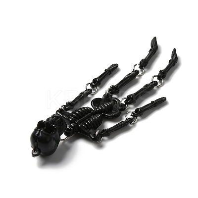 Halloween Luminous PVC Skeleton Pendants HJEW-B007-02-1