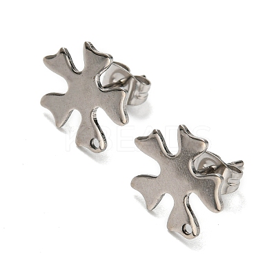Non-Tarnish 201 Stainless Steel Stud Earrings Finding STAS-B045-14P-1