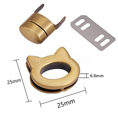 8 Sets 4 Styles Zinc Alloy Bag Twist Lock Accessories AJEW-SZ0001-48-1