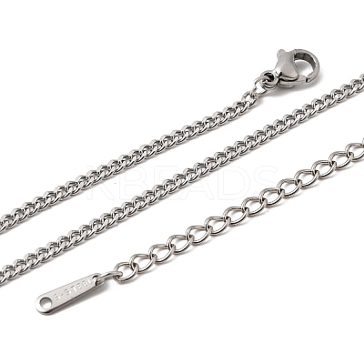 12Pcs 2.2MM 304 Stainless Steel Twisted Chain Necklaces for Men Women NJEW-H093-17P-02-1