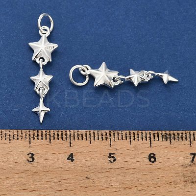 925 Sterling Silver Tassel Pendants STER-P071-09S-1