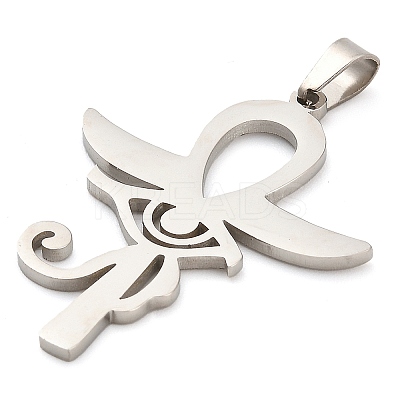 Anti-Tarnish 304 Stainless Steel Pendants STAS-R134-04P-01-1