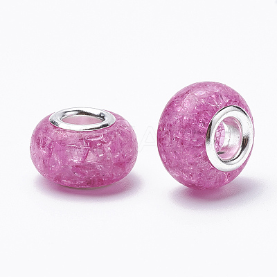 Crackle Resin European Beads RPDL-S012-B06-1