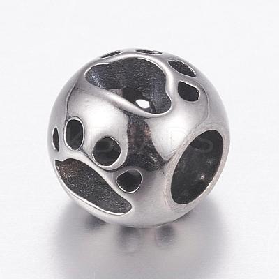 304 Stainless Steel European Beads STAS-P173-101AS-1