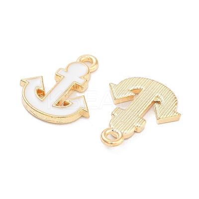 Light Gold Plated Alloy Enamel Charms ENAM-M219-07KCG-04-1