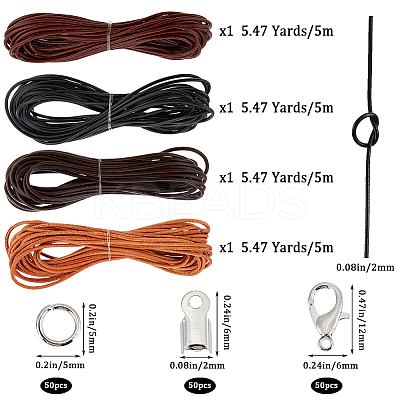 DIY Braided Cord Bracelet Necklace Making Kit DIY-WH0504-09-1