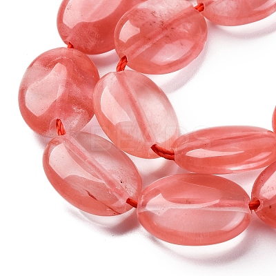 Cherry Quartz Glass Beads Strands G-L605-F02-01-1