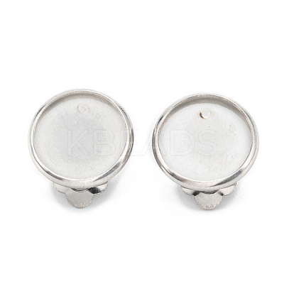 Tarnish Resistant 304 Stainless Steel Clip-on Earring Setting STAS-G250-01P-C-1