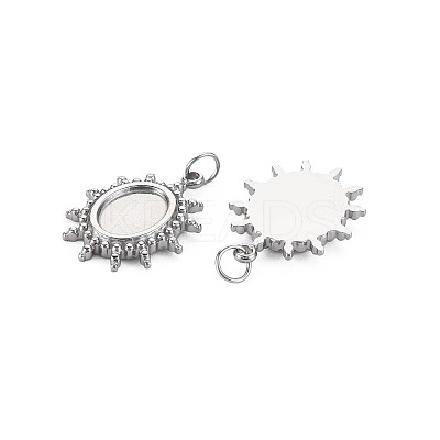 304 Stainless Steel Pendant Enamel Settings LS-STAS-N097-187P-1