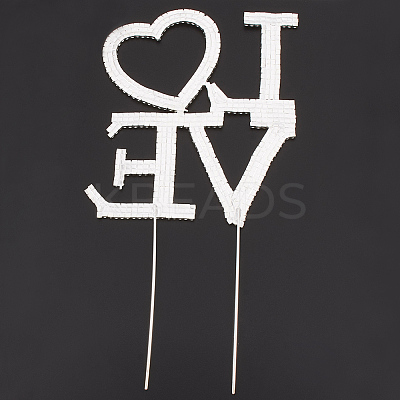 Brass Rhinestone Cake Topper RB-T008-17S-1