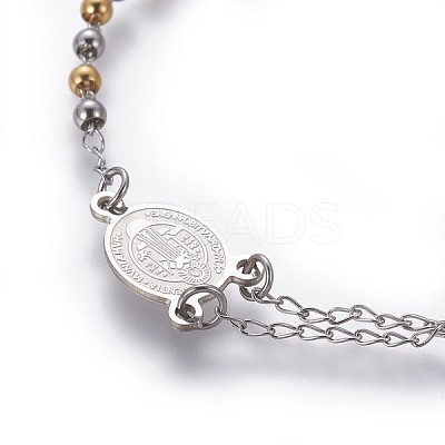 201 Stainless Steel Charm Bracelets BJEW-P258-15-1