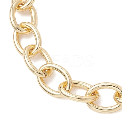 Brass & 304 Stainless Steel Cable Chains Bracelets for Women BJEW-JB12982-1