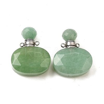 Natural Mixed Stone Perfume Bottle Pendants G-L623-07P-1