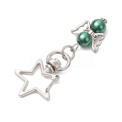 Angel Glass Pearl Pendant Decoration HJEW-JM02597-02-1