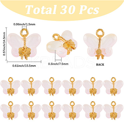 30Pcs Glass Pendants GLAA-SC0002-59A-1
