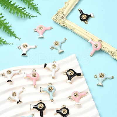 16Pcs 4 Colors Alloy Enamel Pendants FIND-YW0005-95-1