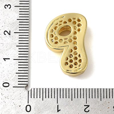 Rack Plating Brass Micro Pave Clear Cubic Zirconia Perdants KK-C067-11G-P-1