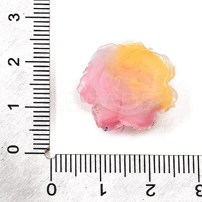 Two Tone Opaque Resin & Glitter Powder Cabochons RE-CBA7537-04E-1
