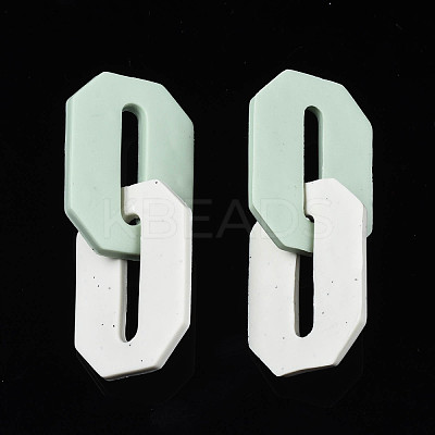 Handmade Polymer Clay Linking Rings CLAY-N010-033-04-1