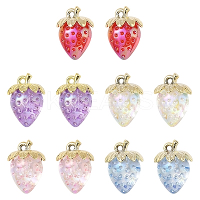 10Pcs 5 Styles Transparent Acrylic Pendants MACR-FS0002-09-1