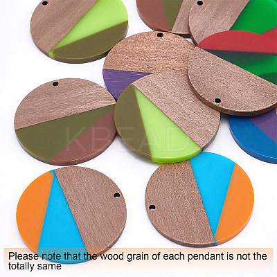 DIY Walnut Wooden Dangle Earring Making Kits DIY-OC0006-63-1