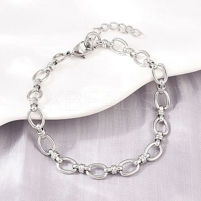 304 Stainless Steel Cable Chains Bracelet & Necklace Jewelry Sets SJEW-L199-01P-1