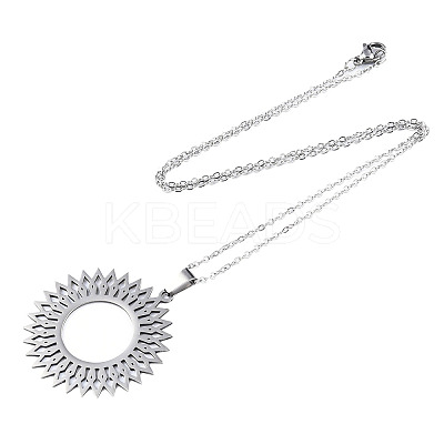 Non-Tarnish 201 Stainless Steel Pendant Necklaces LS-NJEW-S105-JN622-45-1-1