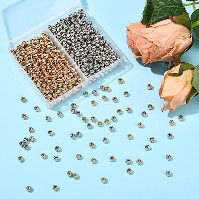 800Pcs 2 Colors CCB Plastic Round Beads FIND-YW0007-20-1
