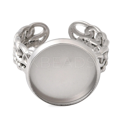 Curb Chains Shapes 304 Stainless Steel Ring Components STAS-P454-04D-P-1