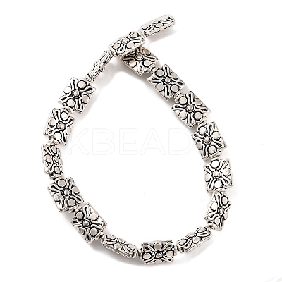 Rectangle Tibetan Style Alloy Beads Strands X-TIBEB-O007-51-NR-1