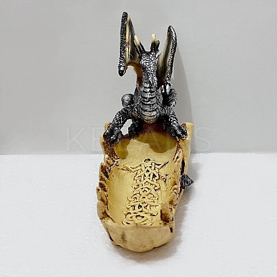 Resin Dragon Boat Trays Figurines Statue for Home Office Desktop Decoration PW-WG88418-01-1