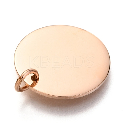Ion Plating(IP) 304 Stainless Steel Charms EJEW-L238-03E-RG-1