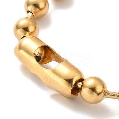 PVD Vacuum Plating 304 Stainless Steel Ball Chain Necklace & Bracelet Set STAS-D181-01G-02D-1
